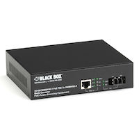 LPS500 Series Gigabit Ethernet (1000-Mbps) PoE Media Converter - 10/100/1000-Mbps Copper to 1000-Mbps Singlemode Fiber, 1310nm, 10km