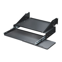 Rackmount Keyboard Tray with Mouse Tray - Sliding, 4U, 19", 13.3"D, 2-Point Mounting