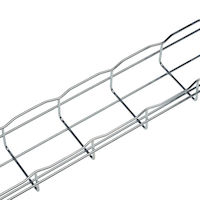 Basket Tray Section - 2"H x 10'L x 2"W, Steel, 3-Pack