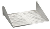 IT Rackmount Vented Shelf - Fixed, 3U, 19", 17.2"D, 2-Point Mounting, 50-lb. Capacity