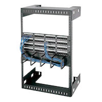 Wallmount Rack - 15U, M5 Square Holes, 150-lb. Capacity