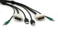 Secure DVI KVM Cable - USB A-B, 3.5mm Audio
