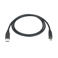 USB 2.0 Cable - Type A Male to Type B Male, Black, 6-ft. (1.8-m)