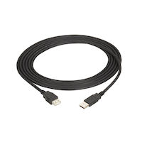 Cable de extensión USB 2.0 - Tipo A macho a Tipo A hembra, negro, 2 metros.