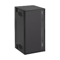 Wallmount Cabinet Enclosure - 26U, 24-in. W x 25-in. D, 19-in. Rackmount, M6 Rails, Locking Plexiglass Front, Double-Hinged, 350-lb. Capacity